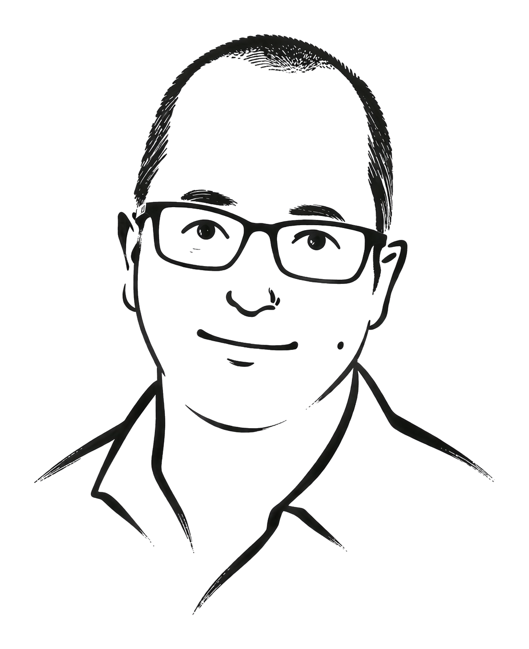 Illustrated portrait of Gil Osher